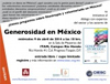 Diálogo con los autores de "Generosidad en México"