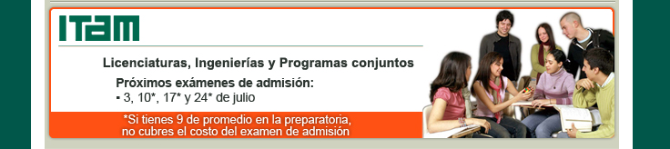 Licenciaturas e Ingenierías. próximos exámenes