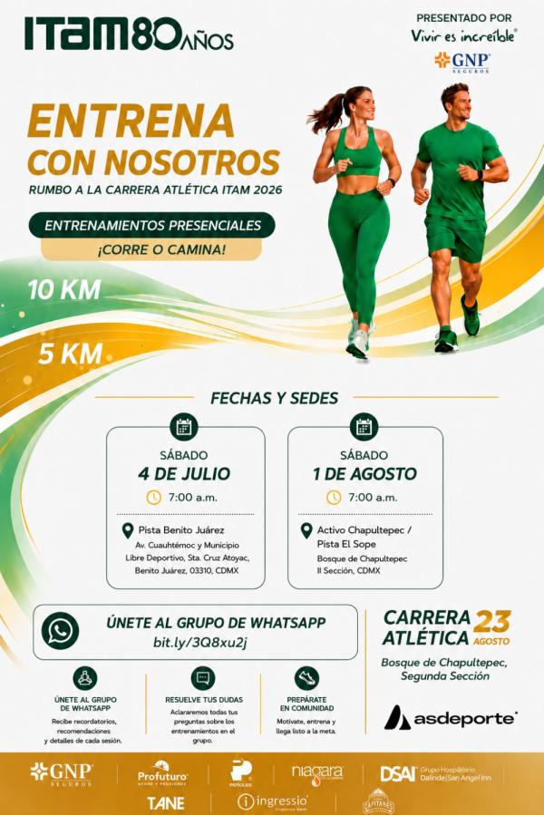 Entrenamientos Carrera ITAM 2026 Entrenamientos Carrera ITAM 2026