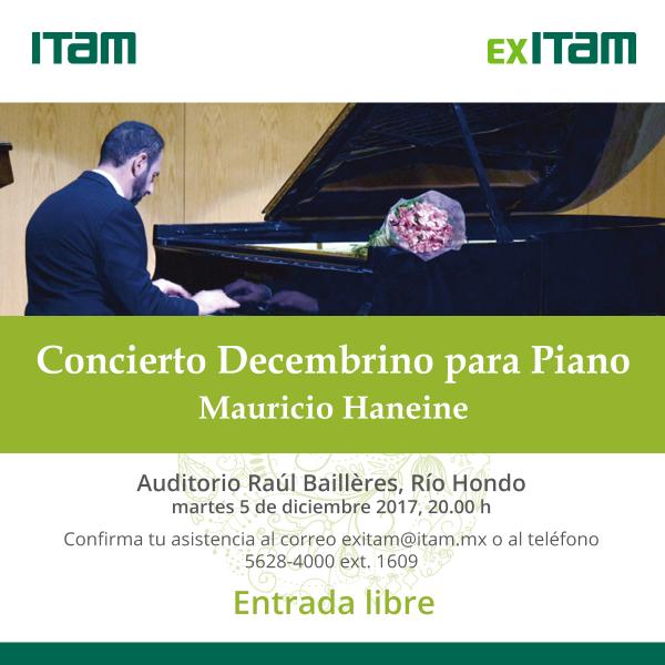 Concierto Decembrino de Piano con el Mtro. Mauricio Haneine