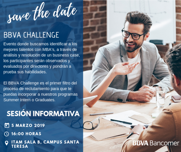 Bolsa de Trabajo invita a la presentación del programa BBVA Challenge 
