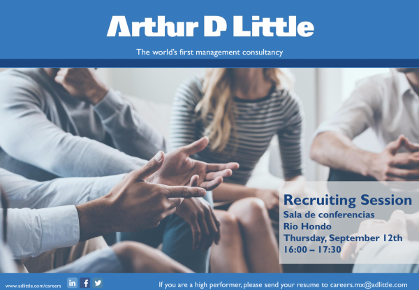 Bolsa de Trabajo invita a la presentación de Arthur D. Little